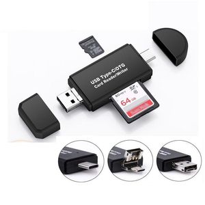 Czytniki karty pamięci Micro SD/TF Reader 3-in-1 USB 2.0 Typ Cardreader Adapter OTG do laptopa/smartfonu Smart Phone Tablet XBJK2105 DROP D DHZEQ