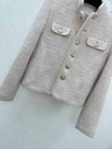 Women's Jackets European fashion designer jacket 2023 early autumn latest gold button jacket jacket