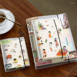 A5/A6/A7 PVC Notebook Spiral Cover For 6 Holes Binder Planner Sheet Shell Transparent Concise Office School Stationery