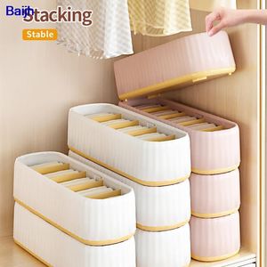 Storage Boxes Bins 5 Girds set Socks Underwear Panties Storage Boxes Organizer Nordic Style for Underwear Ties Cable Closet Drawer Divider Boxes 230628