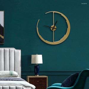 Relógios de parede Silencioso Relógio Pendurado Luxo Nórdico Decorativo Vintage Moderno Decoração Duvar Saati Living Decoração