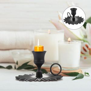 Candle Holders Holder Metal Table Base Iron Fan Candleholder Candlestick Craft Decorative Container Design Practical