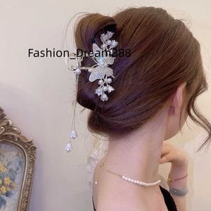 New Korean Women Claw Clips Fashion Flower Butterfly Tassel Hairpin Grab Large Shark Clip Headdress Hair Accessories