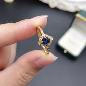 Ringe Verlobungsring Silber Natural Sri Lanka Sapphire Ladies Edelstein Schmuck Boutique