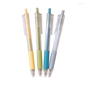 Выдвижная гелевая ручка, гладкая, быстросохнущая, противоскользящая, силиконовая, 0,5 мм, многоразовая, для студентов, малышей, перо, запечатанное воском, W3JD