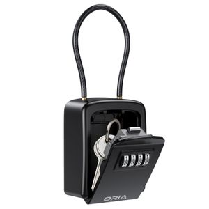 Ящики для хранения Ящики ORIA Key Lock Box 4-значный кодовый ключ Сейф Водонепроницаемый ящик для хранения ключей со съемной цепью 230628