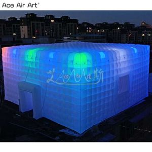 10 x 10 x 3.5 m new到着インフレータブルキューブマーキーテントキュービックハウスビルディング展示用のテント展