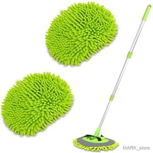 Glove Microfiber Car Wash Brush Mop with 45" Aluminum Alloy Long Handle Car Cleaning Brush Scratch Cleaning Tool R230629