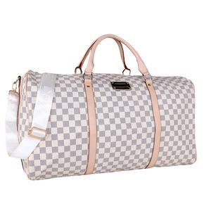 2023 Duffel Mens Pu Leather Designer Clutch on Luggage Bag Men Totes 55 50 PVC Clear Handbag Duffle Bags M41412