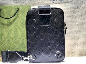 7A Dobra jakość designerska torba na klatkę piersiową 700431 UNISEX Crossbody z Gletter naciśniętą portfel luksusowy ramię w talii