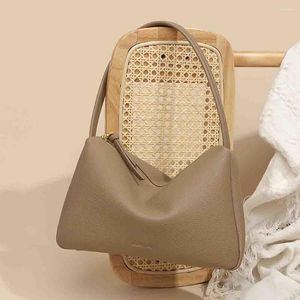 Bolsas de noite Jin Mantang Minimalista feminina ombro nobre luxo Litchi Grain bolsas de couro genuíno e bolsas femininas Saddle Tote 2023