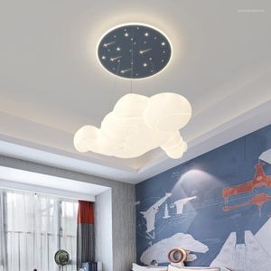 Kronleuchter Sternenhimmel Astronaut Kinderzimmer Lampe Fernbedienung Dimmen Einfacher moderner kleiner Junge Schlafzimmer Kronleuchter