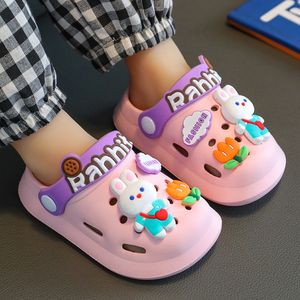 Sandaler Summer Slippers Garden Clogs Shoes Boys Girls Beach Sandal Kids Lightweight Breattable Cutoon Slip On Mules Baby Slipper 230628