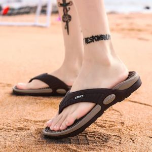 Men Flip Flops Massage Slippers Comfortable Men Casual Shoes Men's Shoes Summer Breathable Beach Water Shoes Sandals Size 40-45