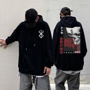 Moletom Masculino Anime Swordsman Casca Brand Of Sacrifice Zodd Printing Hoodie Berserk Guts Masculino Feminino Mangá Vintage Oversized Sweatshirt