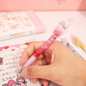 Pens 36 pcs/lot Bear Rabbit Milk Tea Press Gel Pen Cute 0.5mm Black Ink Neutral Pens Gift Stationery Office School Supplies wholesale