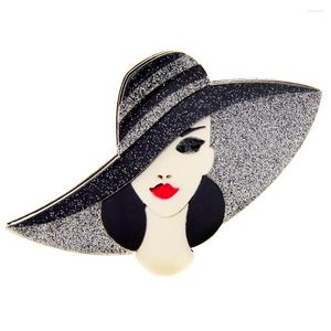 Broszki tulx akryl zużycie duży kapelusz piękny damski broszka broch fiber pin elegancka biżuteria Wysoka jakość