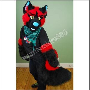 Fury Husky Dog Fox Mascot Costumes Halloween Christmas Event Role-playing Costumes Role Play Dress Fur Set Costume