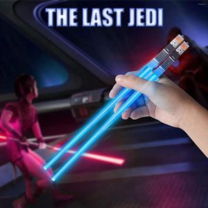 Chopsticks 1 Pair Lightsaber LED Glowing Light Up Chop Sticks Chinese Saber Home Party Decor