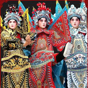 Scene Wear Peking Opera Drama Men Fighting Man Chinese Operas Martial Life Clothing Military Generals Costumes Kungfu Actor Outfit