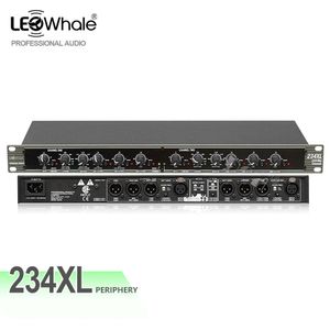 Hoparlörler Leowhale 234xl Sahne Performans Profesyonel DSP Stereo 2/3 Yol Crossover Hoparlör DJ Sound Sound Karaoke Ses Sistemi