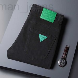 Jeans masculino designer primavera 2023 marca de moda calça slim fit simples versátil casual longa masculina D42R