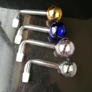 Glass Smoking Pipes Manufacture Hand-blown hookah Bongs Colored Right Angle Big Head Soaking Pot