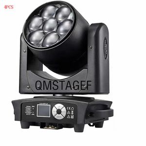 With CTO 18CH DMX 512 4 Pcs 7X40W LED Wash Zoom Moving Head Light 4in1 RGBW Sharpy Effect For Dj Stage Disco Nightclub KTV