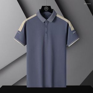 Herren Polos Poloshirt Kurzarm T-Shirt Sommer Eisseide Dünne T-Shirts Lässige Top Herrenbekleidung