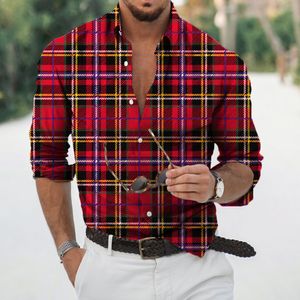 Camicie eleganti da uomo 2023 Camicia digitale 3D estiva Grande manica lunga europea e americana Polo casual Stampa fiore hawaiano Uomo 230629