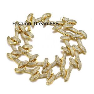 ICEMAN JEWELRY 23mm Brazilian Gold Chain Designs in Dubai Hip Hop Iced Out Gold Hook Chain Necklace for Men