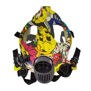 Designer vattenpipa akryl vatten rörgasmask vattenöverföring tryckning silikon olje rigg rökrör tillbehör glas bong mans leksak