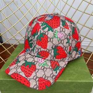 ball designers hats luxury Baseball cap Strawberries designs sports cap style travel running wear hat temperament versatile caps Multiple ggity DUEI