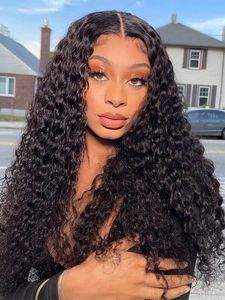 Deep Wave Curly Human Hair Wigs For Black Women 26 tum 13x6 HD Spets Frontal Wig Water Wave Spets Front Wig Wig
