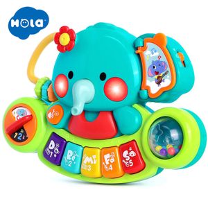 Brinquedos sonoros de música para bebês HOLA Elefante Piano Infantil Brinquedos de educação infantil Música infantil Piano Presente de ano 230629