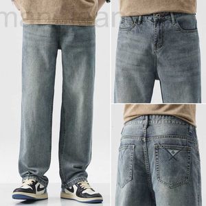 Мужские джинсы дизайнер 2023 летние брюки Fat Plus Denim Loose Straight Tube Thin High Street Trendy Brand Long LDQ0