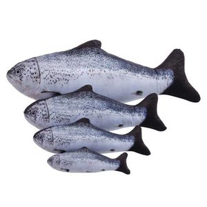 Cuscino/Decorativo 20/40/60 cm Giocattoli per gatti Pesce Peluche Ripiene Simulazione Interattiva Resistente ai morsi Giocare Scratch Toys Gatto Gattino Giocattolo