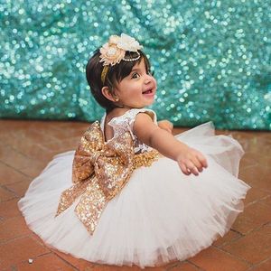 Платья для девочек Princess Kids Baby Girl Lovely Bow Knot Sequins Dress Lace Sheer без рукавов Mini Festival Party Voile Cute 230630