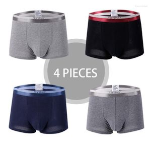 Unterhosen 2023 Mann Atmungsaktive Boxershorts Männer Unterwäsche Sexy Männer Boxer 4 teile/los Junger Mann L-3XL Lycra