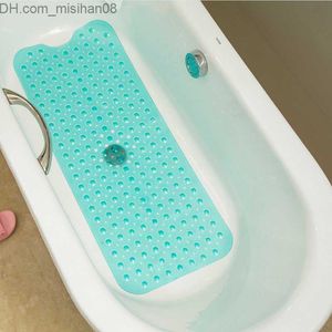 Antibacterial Non-Slip Bath Mat - Long Pebbled Shower Mat for Bathtubs
