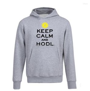 Мужские толстовки Keep Calm And Hodl Crypto Currency Cool Sweatshirts For Men Fleece Cotton Hoodie Jackets Tops