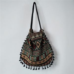 Bolsas de noite Vintage Bohemian Fringe Shoulder Bag Feminina Tassel Boho Hippie Gypsy Fringed Women s Handbags Open 230629