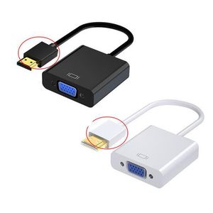 Conversor de cabo HDMI para VGA HD 1080P Adaptador de conversor HDMI macho para VGA Famale com fonte de alimentação USB de áudio de 3,5 mm Digital analógico para tablet laptop PC TV BOX HDTV PS3 jogo