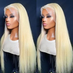 Синтетические парики Rosabeauty 40 дюймов 13x4 Straight 613 Hd Honey Blonde Lace Front Human Brazilian 13x6 Color Frontal For Women 230629