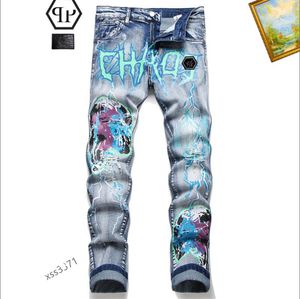 2023 Sonbahar Yeni Moda Retro Hole Jeans Erkekler Pantolon Pamuk Denim Pantolon Erkek Artı Beden Yüksek Kalite Kot Dropshipping ###