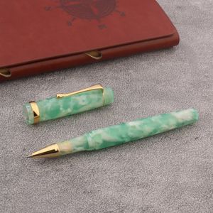 Ballpoint Pens Luxury Elegante Ball Point Pen Acrylic Green Golden Stationery Office Supplies Signature Rollerball Pen 230629