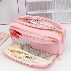 Große Kapazität Bleistift Tasche Ästhetische Schule Kawaii Briefpapier Box Stift Fall Mäppchen Mädchen Liefert