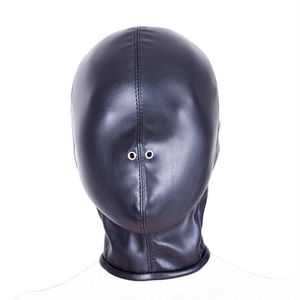 Nuevo juego para adultos Bondage Quality PVC Fetish Hood Máscara para la cabeza completamente cerrada 02852667