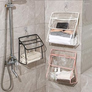 Borse portaoggetti Borsa da trucco impermeabile da appendere in PVC Organizzatore da parete Accessori per doccia da bagno Vestiti per asciugamani