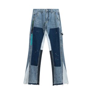 Trendowa marka dżinsów spółka zmywalna spodnie unisex hip hop streetwear dżinsy